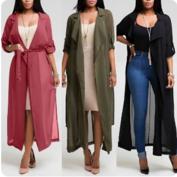 Long sleeve chiffon cardigan - Picture 3 of 3